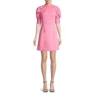 REBECCA VALLANCE Pink Winslow Puff-Sleeve Mini Dress AU 10/ US 6